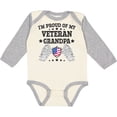 thumbnail image 3 of Inktastic I'm Proud of My Veteran Grandpa Boys or Girls Long Sleeve Baby Bodysuit, 3 of 5
