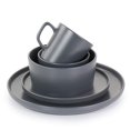thumbnail image 4 of Elama Luxmatte Contemporary Dinnerware Set, 20 Piece, Dark Grey, 4 of 10