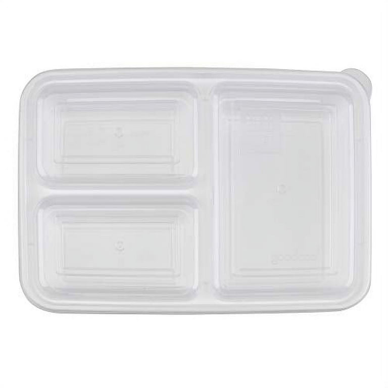 GoodCook Meal Prep Rectangle Single Compartment 30 units, Black