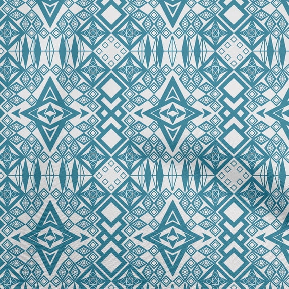oneOone Viscose Jersey Teal Green Fabric Ikat Sewing Fabric By The Yard Printed Diy Clothing Sewing Supplies 60 Inch Wide