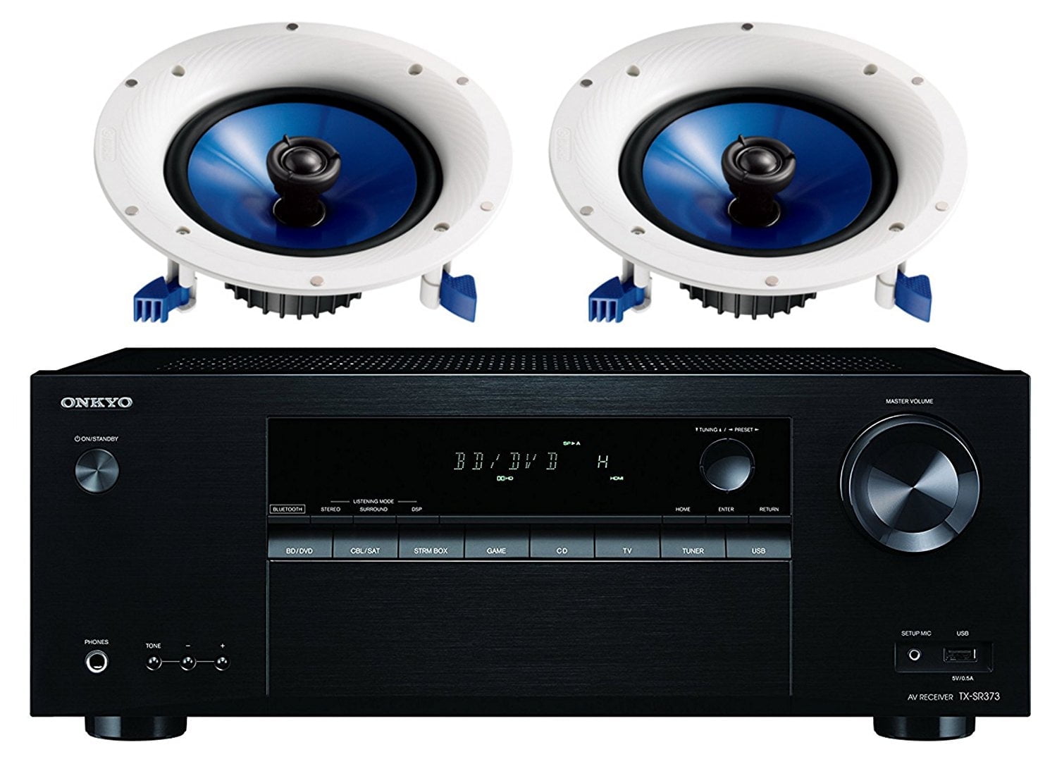 ONKYO ホームシアター Onkyo 5.2 Channel Full 4K Bluetooth AV Home Theater Receiver +