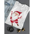 thumbnail image 3 of Lovely Happy Santa, Christmas T-Shirt Women -Image by Shutterstock, Female Small, 3 of 4