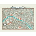 thumbnail image 2 of Schlabach, Sue 18x15 White Modern Wood Framed Museum Art Print Titled - Plan de Paris Map - Version II, 2 of 4