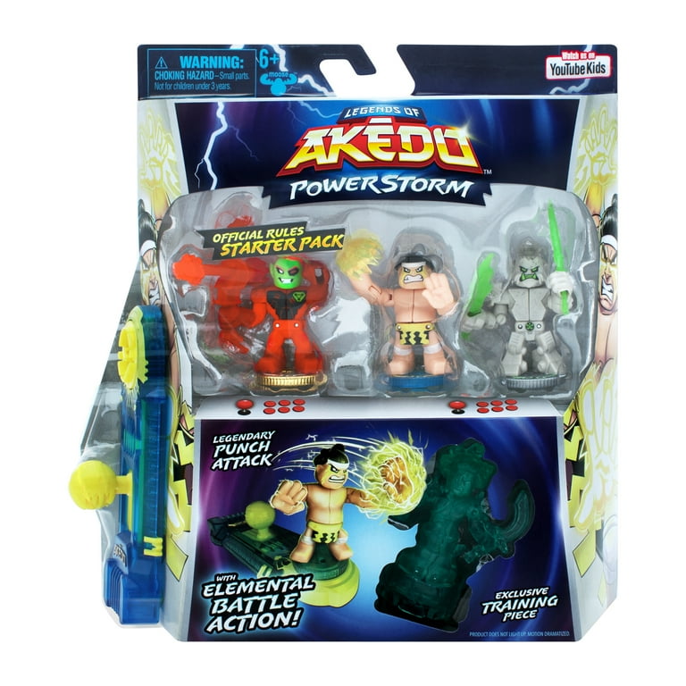 Akedo Power Storm Starter Pack: 3 Mini Battling Warriors