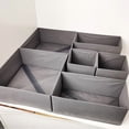 thumbnail image 1 of Organizador de cajones para ropa, paquete de 12 organizadores de cajones para cómoda, organizadores de armario y separadores de almacenamiento para ropa, ropa interior y calcetines (GRIS), 1 of 1