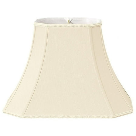 Royal Designs  Beige Silk Rectangular Cut-corners Bell Lampshade