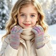 thumbnail image 4 of hengsof Fall Winter Gloves Full Finger for Boys Girls - Kids Thick Thermal Knitted Gloves for Cold Weather 3-8Y, 4 of 4