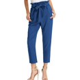 thumbnail image 1 of Pantalones de lápiz de cinturo con pajarita para mujer, pantalones recortados 9/10, pantalones de cinturo , pantalones casuales ajustados par S Yinane  Pantalones de mujer, 1 of 6