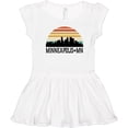 thumbnail image 3 of Inktastic Minneapolis Minnesota Skyline Retro Sunset Girls Toddler Dress, 3 of 5