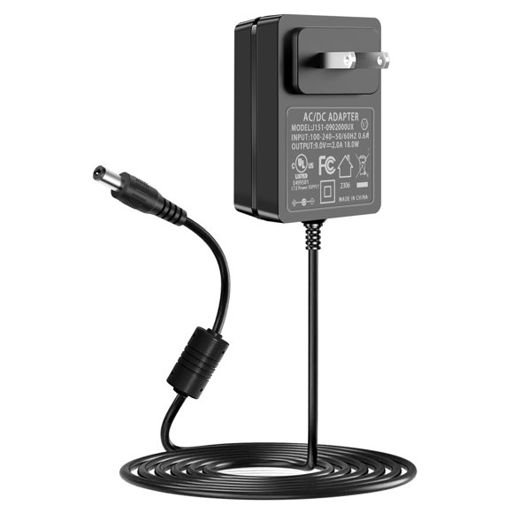 Gonine 9V 2A Power Supply Cord Fit for DYMO Label Manager LM-160 500TS 100 150 220P 350 LM210D LM-200, Rhino 6000 5200 4200 Handheld Label Maker Printer Charger 15519 40077 AC Adapter Power Cord