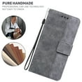 thumbnail image 3 of Wallet Phone Case Cover Compatible with Samsung Galaxy S21 Plus, Vintage for Men Business Embossed PU Leather Flip Protective Case with Wrist Strap Kickstand for Samsung Galaxy S21 Plus, Gray, 3 of 7