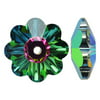 Swarovski Crystal, #3700 Flower Margarita Beads 12mm, 4 Pieces, Crystal Vitrail Medium UNF
