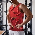 thumbnail image 5 of KLL Floating Red Chili Peppers Print Men's Muscle Gym Workout Stringer Tank Tops Bodybuilding Fitness T-Shirts Tank Tops Men-XX-Large, 5 of 7