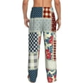 thumbnail image 3 of Kll Mens Pajama Pants For Men,Mens Lounge Pants,Funny Gifts For Men,Men'S Pajama Bottoms-Patchwork In Country Style, 3 of 9