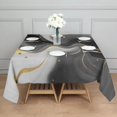 thumbnail image 3 of Black and Gold Marble Glitter Splashes Pattern Square Tablecloth,Waterproof Square Table Cover,Wipeable Spillproof Washable Table Cover for Home Kitchen Party Decor 60"x60"(152x152cm), 3 of 6