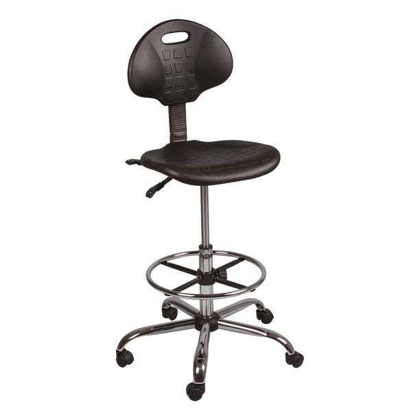 Industrial Polyurethane Stool w/ Tilt Control & Footring