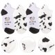 thumbnail image 5 of unbranded 4Pares Calcetines Cortos De Con Estampado De Vaca Y Transpirable, 5 of 8