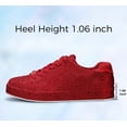 thumbnail image 4 of LUCKY STEP Rhinestone Fashion Glitter Sneakers Shiny Platform Shoes,Red Rhinestone,Womens, 4 of 12