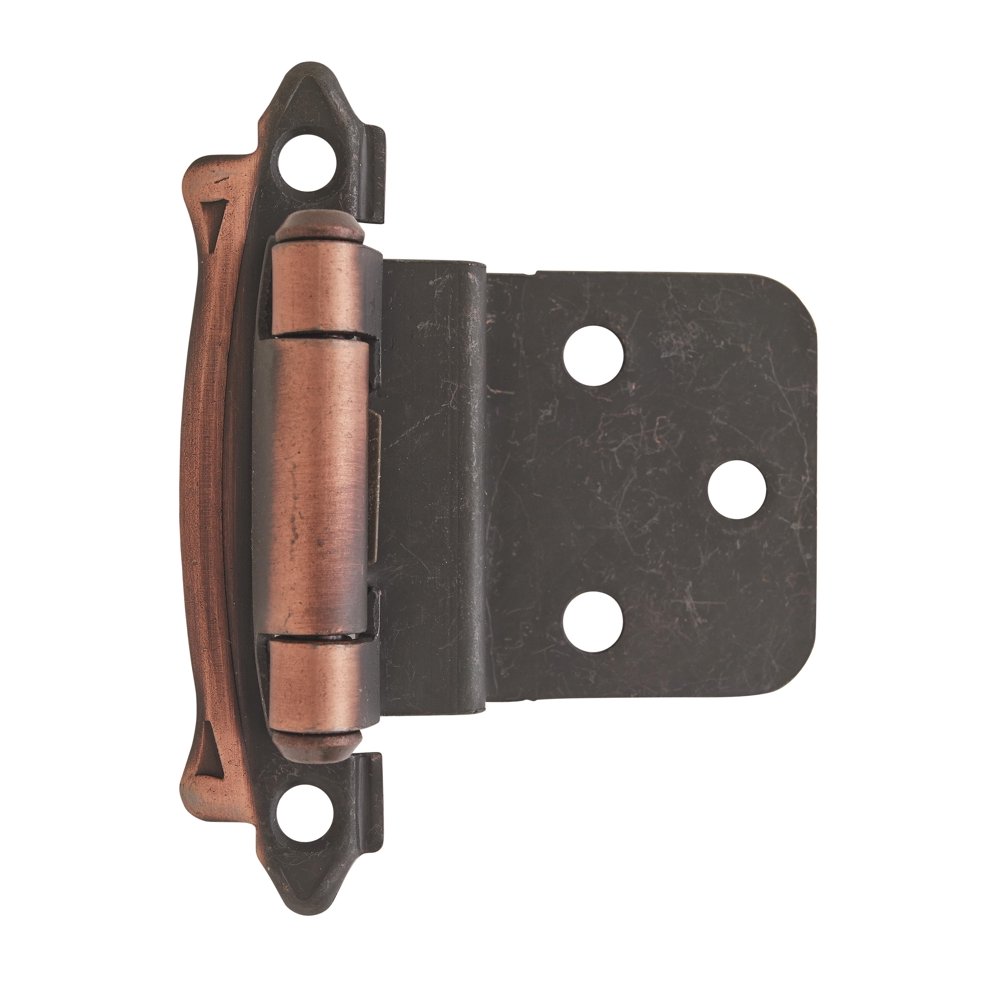 3/8in (10 mm) Inset SelfClosing, Face Mount Antique Copper Hinge 2