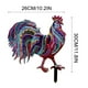 thumbnail image 3 of Xihbxyly Escultura de Gallo de Metal, Diseño de Plumas Realistas, Material Metálico Duradero, Decoración para Jardín, Patio, Fácil de Montar, Patas Ajustables, Estatua Decorativa., 3 of 7