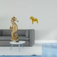 thumbnail image 2 of Escultura De Resina De Caballo Dorado Dalecarlian, Figura Decorativa Para Oficina, Dormitorio, Sala De Estar, Estantería, Armario, Adorno Para El Hogar, Coleccionable, 2 of 8