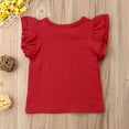 thumbnail image 5 of Douhoow 0-6Y Kids Girl Short Sleeve T-Shirt Baby Cotton Ruffle Tee Tops, 5 of 6