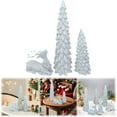 thumbnail image 2 of 3Pcs 9.5"/6.5"/3.7" Tabletop Christmas Tree, Artificial Resin Tree Mini Christmas Trees for Home Standing Tree Party Desktop Decoration, 2 of 9