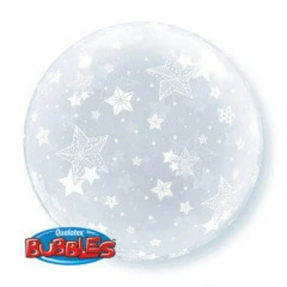 20" Bubble - SNOWFLAKES BALLOON Long Lasting Bubble Round Balloon Party Supplies Decorations