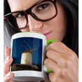 thumbnail image 2 of 3drose, Windmill, Chora, Mykonos, Cyclades, Greece - Eu12 Spi0067 - Sergio Pitamitz, 15oz Two-tone Green Mug, 2 of 6