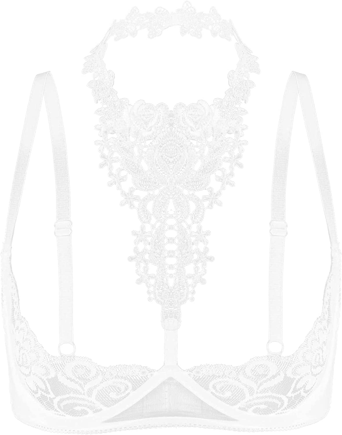 MSemis Woman's Underwire Push Up Shelf Bra 1/2 Cup Demi