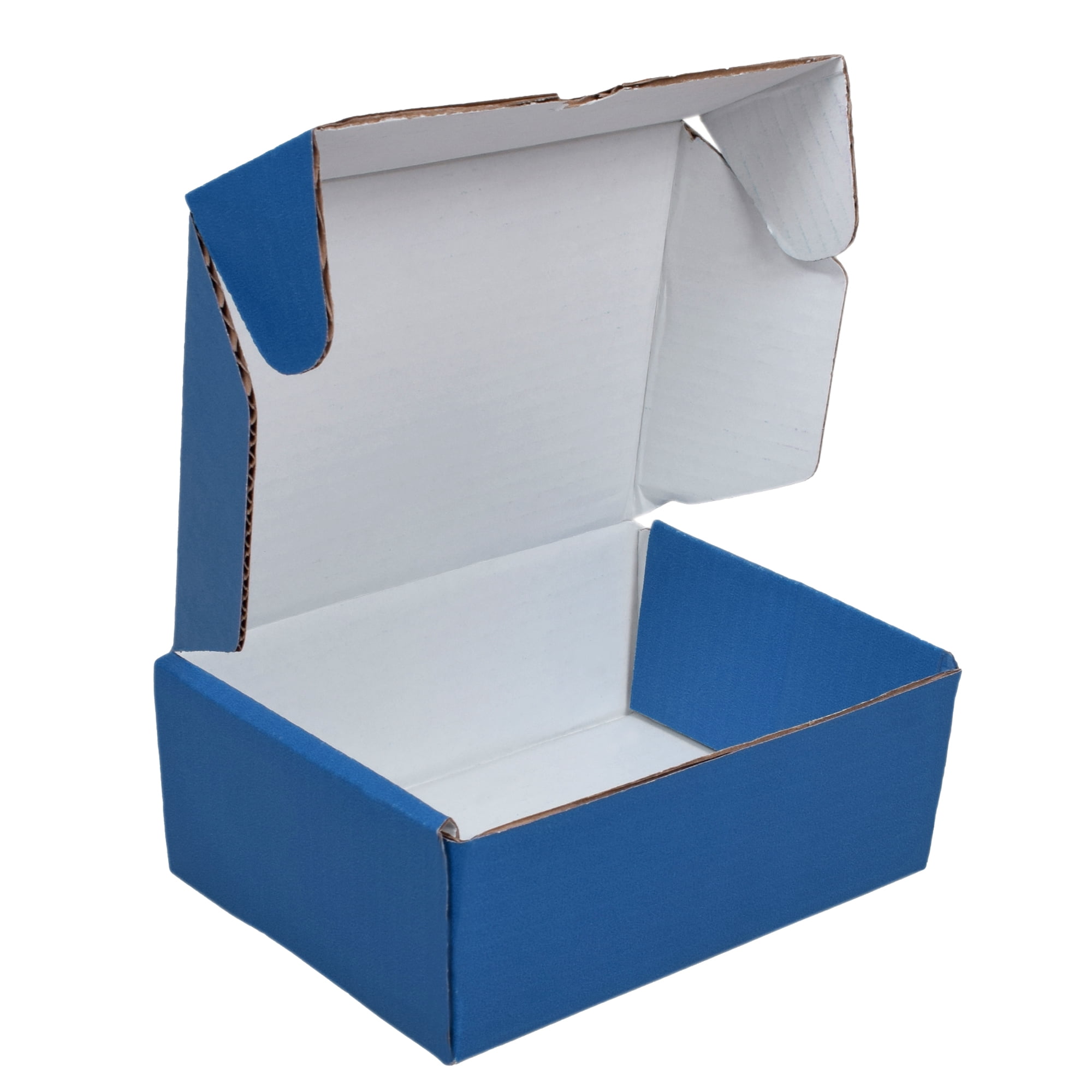 Ucanpack 50 Pcs Corrugated Cardboard Mailer Box, Made In USA- Blue Literature Mailer, 7x7x3" Storage Box, Small Business Essentials, Heavy Duty Moving Boxes