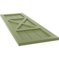 thumbnail image 6 of Ekena Millwork 12"W x 60"H True Fit PVC Center X-Board Farmhouse Fixed Mount Shutters, Moss Green (Per Pair - Hardware Not Included), 6 of 7