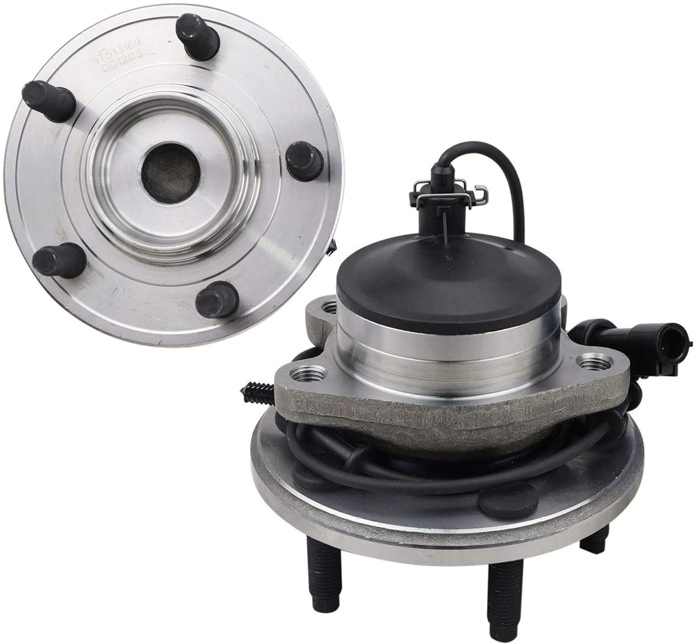 2WD ONLY Pair 2 Front Wheel Hub & Bearing Assembly w/ABS for 2000