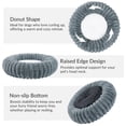 thumbnail image 3 of Exclusivo Mezcla Calming Donut Dog Bed, 36 inches Cozy Fluffy Faux Rabbit Fur Round Pet Bed, Machine Washable, Dark Grey, 3 of 7