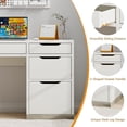 thumbnail image 7 of DreamCurship 52 inch White Desk with 4 Storage Drawers, Home Office Desk for Small Spaces, Computer Desk with File Cabinet, White, 7 of 7