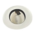 thumbnail image 6 of Novo Grade 8 Panama Straw Fedora Hat - L - Bleach, 6 of 7