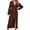 Brown, variant on Spring Fall Women Long Sleeve Button Down Casual Long Knit Cardigan