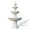 White, variant on 58.3" 3-Tier Outdoor Freestanding Water Fountain - Classic Leaf Design, Brown Resin with Pump