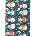 thumbnail image 2 of 60"x120" Christmas Snowman Tablecloth, Waterproof Washable Polyester Square Table Cover, Durable Tablecloth for Kitchen Dining Table Party Decor, 2 of 7