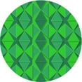 thumbnail image 1 of Ahgly Company Machine Washable Indoor Round Transitional Lime Green Area Rugs, 4' Round, 1 of 1