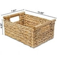 thumbnail image 2 of Small Wicker Baskets for Organizing Bathroom, Hyacinth Baskets for Storage, Wicker Storage Basket with Wooden Handle, 2 of 6