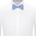 thumbnail image 3 of Jacob Alexander Men's Gingham Checkered Pattern Self-Tie Bow Tie - Light Blue, 3 of 5