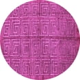 thumbnail image 1 of Ahgly Company Indoor Round Abstract Purple Modern Area Rugs, 7' Round, 1 of 4