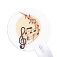 thumbnail image 1 of Tapis de Souris Rond en Forme de Notes de Musique Courbé Tapis de Souris en Caoutchouc Antidérapant Jeu Bureau, 1 of 2