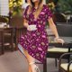 thumbnail image 3 of Balery Festive Flamingos Vestidos sueltos de manga corta para mujer, vestidos de verano 2025, vestidos casuales de corte A con vuelo., 3 of 6