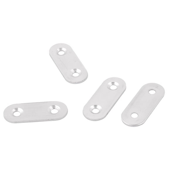 Metal Flat Repair Joining Brace Mending Fixing Plate 40mm x 16mm x 2mm 4 PCS