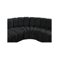 thumbnail image 6 of Meridian Furniture Arc Black Velvet Modular Sectional, 6 of 13
