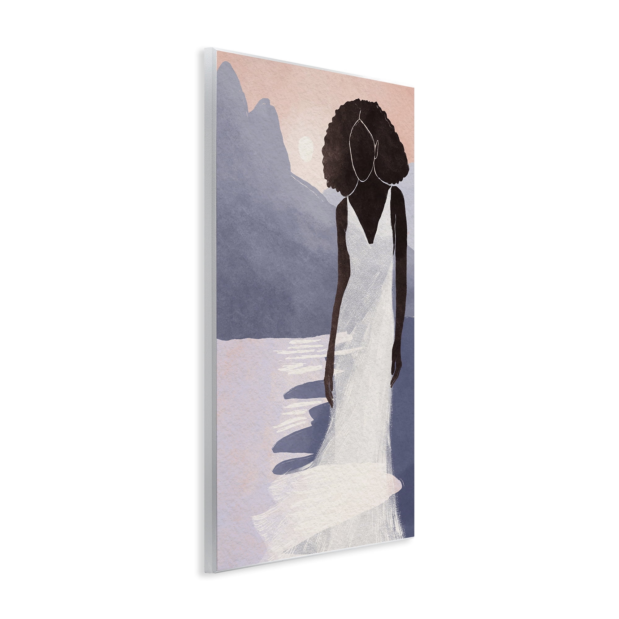 Stupell Industries White Gown Silhouette at Sunset Wall Plaque Art, design by Yuyu Pont