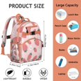 thumbnail image 6 of Strawberry Print School Backpack, Stylish Waterproof Lightweight Bag with Buckle, Spacious Multi Pockets, Perfect Gift for School Season, 6 of 6