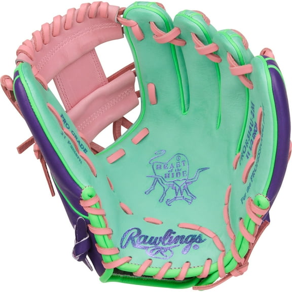 Rawlings Heart of the Hide Infield Glove | 314U Pattern | 11.5-Inch | RHT | Mint/Purple/Pink